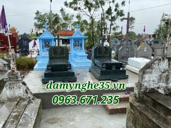 mộ công giáo đá hoa cương