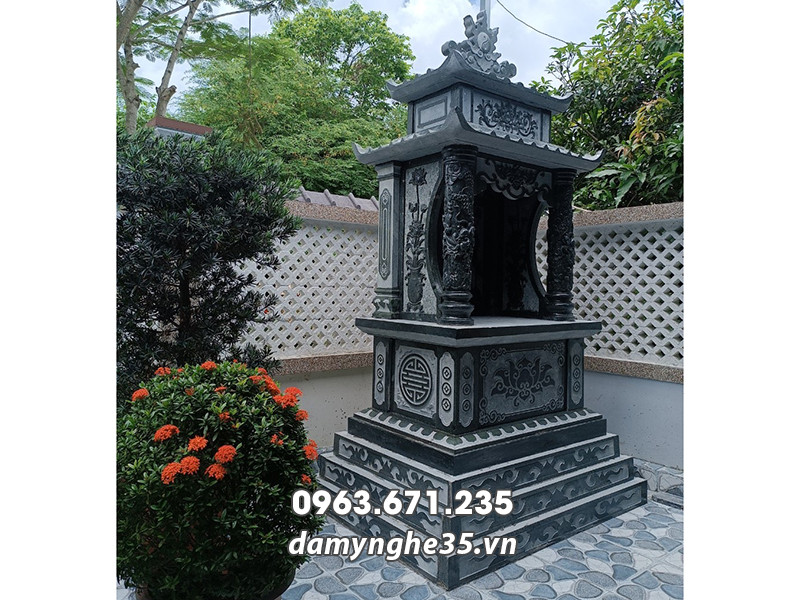 Lăng thờ đá 2 mái đẹp, chất lượng cho Lăng thờ thần linh, thổ địa hay lăng mộ tổ 16 Lăng thờ đá 2 mái đẹp - bề thế