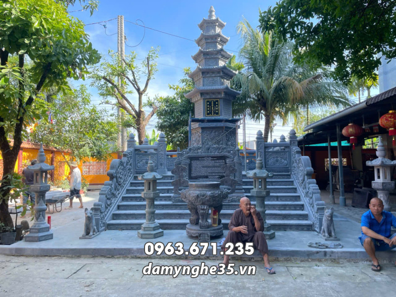 Lưu ý xây Lăng Mộ tháp, Mộ đá tháp cho Hòa Thượng (Bảo tháp đá) 19 Mẫu Bảo tháp đá phật giáo