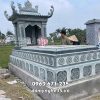 Mẫu Mộ đá 1 mái cổ, ấn tượng - Mộ 3 cấp nguyên khối