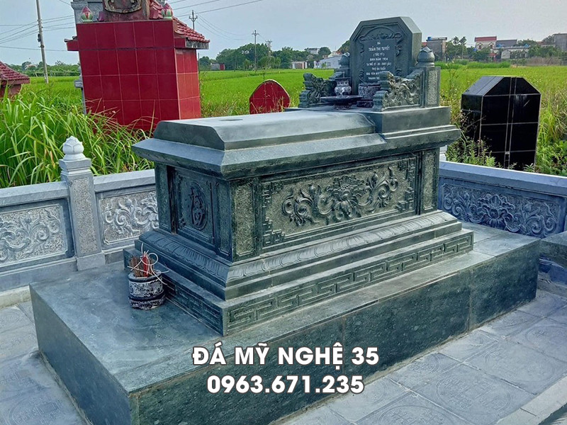Mẫu Mộ đá đơn xanh rêu ấn tượng - chất lượng cao 15 Mẫu Mộ đá đơn xanh rêu ấn tượng - chất lượng cao