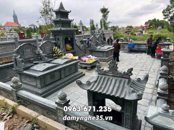 Đá Mỹ Nghệ 35 - Xây Lăng Mộ đá, Mộ đá Ninh Bình 41 Khảo sát, tư vấn, thi công xây Lăng Mộ đá gia đình tại Phú Thọ