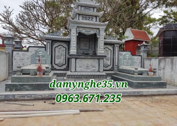 lăng mộ đá đẹp thi công ở Thái Bình