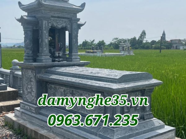 MỘ ĐÁ BA MÁI M-02 14 lăng mộ đá công giáo có mái