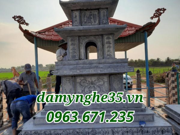 MỘ ĐÁ THÁP M-17 14 tháp tro cốt