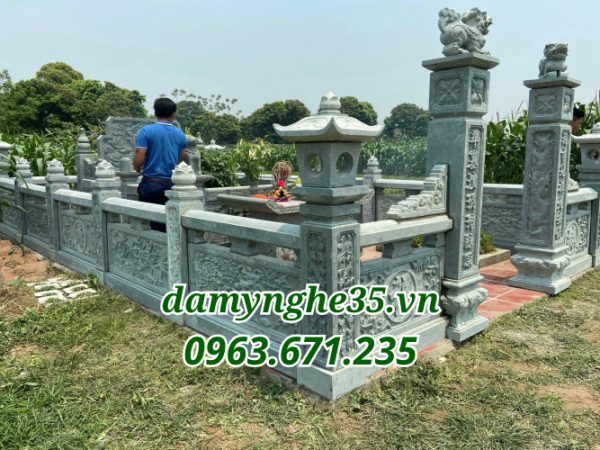 Thi công, lắp đặt mẫu lăng mộ đá đẹp thi công ở Hưng Yên