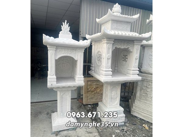 Mẫu Cây hương đá trắng có mái đẹp, chất lượng, giá hợp lý tại Làng đá Ninh Bình