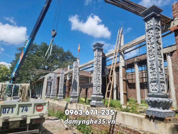 Đá Mỹ Nghệ 35 - Xây Lăng Mộ đá, Mộ đá Ninh Bình 105 Lựa chọn Hoa văn Cột đá cho Nhà thờ họ ý nghĩa