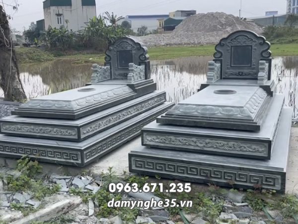 Mẫu Mộ đá 3 cấp - Mộ đá đẹp Ninh Bình 2026