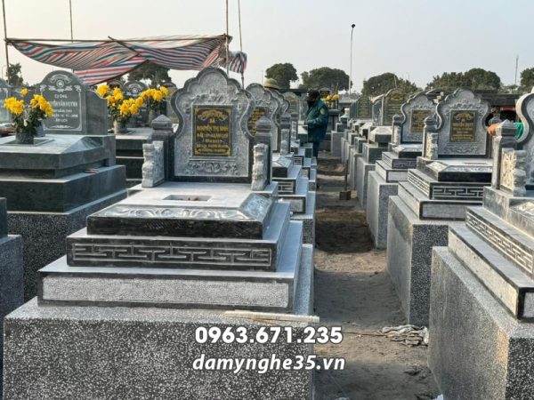Mẫu Mộ đá 3 cấp - Mộ đá giá rẻ tại Ninh Bình