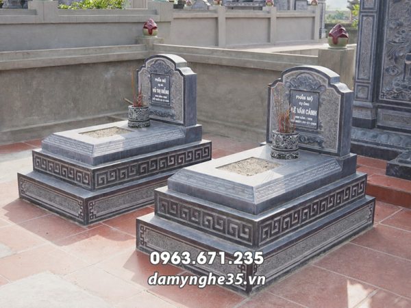 Tư vấn, báo giá Mộ đá 3 cấp đẹp, chất lượng, đá xanh Thanh Hóa