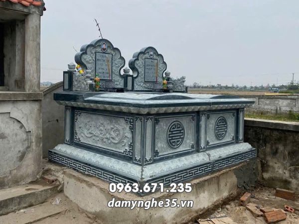 Sửa Mộ cho Ông Bà - Cha Mẹ bằng Mẫu Mộ đá đôi