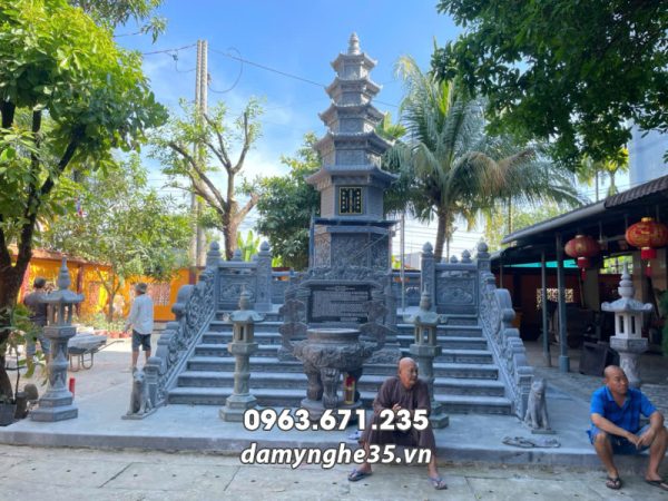 Lưu ý xây Lăng Mộ tháp, Mộ đá tháp cho Hòa Thượng (Bảo tháp đá) 15 Xay Lang Mo thap da