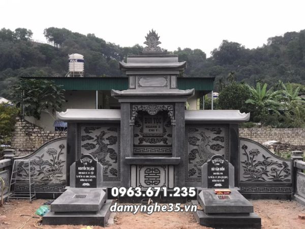Mẫu Lăng Thờ đá và Mộ đá xanh rêu cho khu Lăng Mộ đá Bùi Tộc