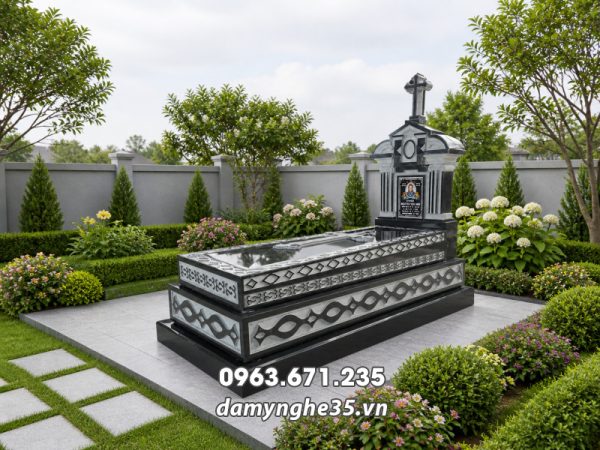 Mẫu Mộ Granite Công giáo cao cấp năm 2026