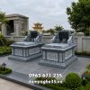 Mẫu Mộ đá đôi nhỏ phù hợp với huyệt mộ nhỏ, giá hợp lý