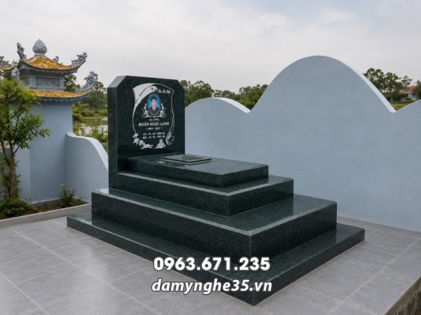 Mẫu Mộ đá granite 3 cấp đẹp Kích thước rộng 89cm x dài 167cm