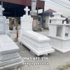 Xây Mộ công giáo bằng đá trắng - Mẫu Mộ đá trắng Công giáo đẹp