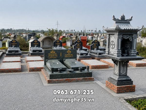 Đá Mỹ Nghệ 35 - Xây Lăng Mộ đá, Mộ đá Ninh Bình 67 Xây Mộ đôi bằng granite chất lượng cho Bố Mẹ Có Nên Không
